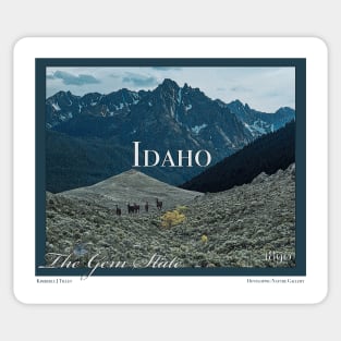 Idaho Poster Art Sticker